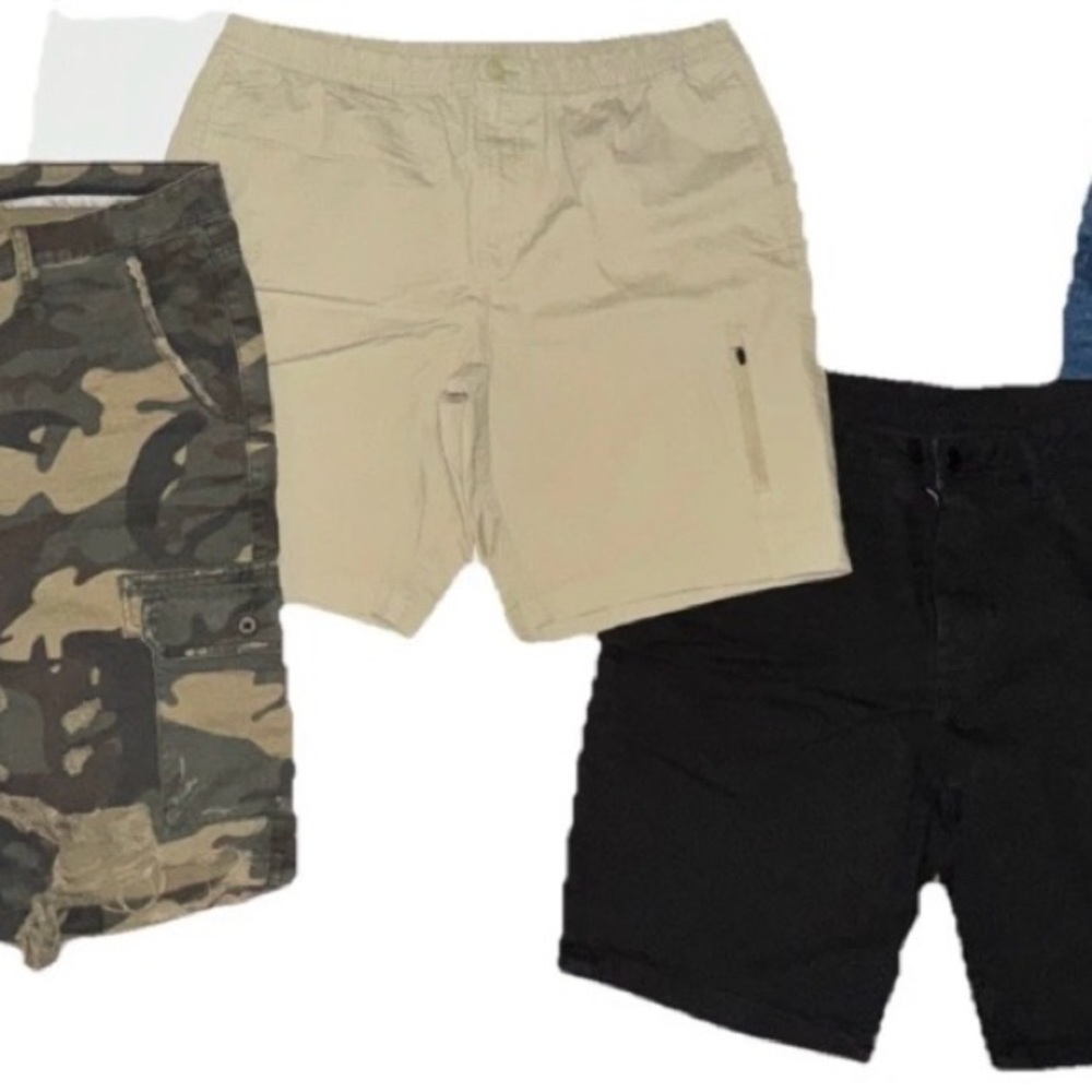 Men's Black, Jean, Tan and Camouflage Shorts